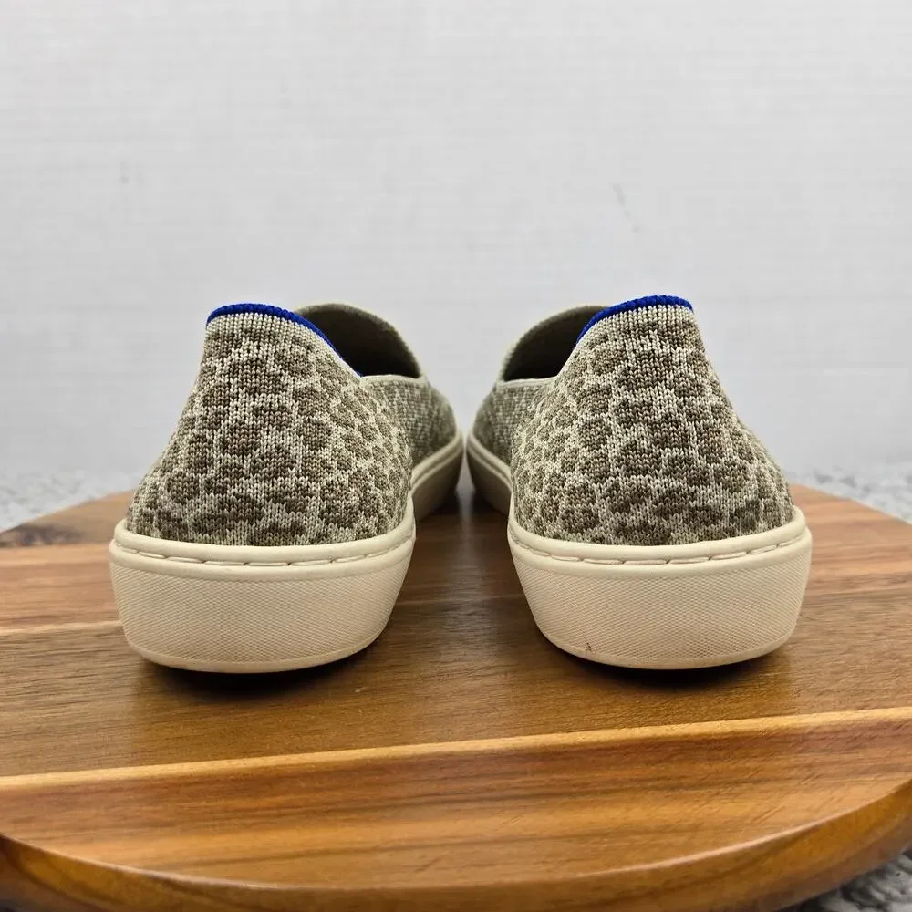 Rothy's Womens 8 The Original Slip On Sneaker Pebble Spot Cheetah Print Brown